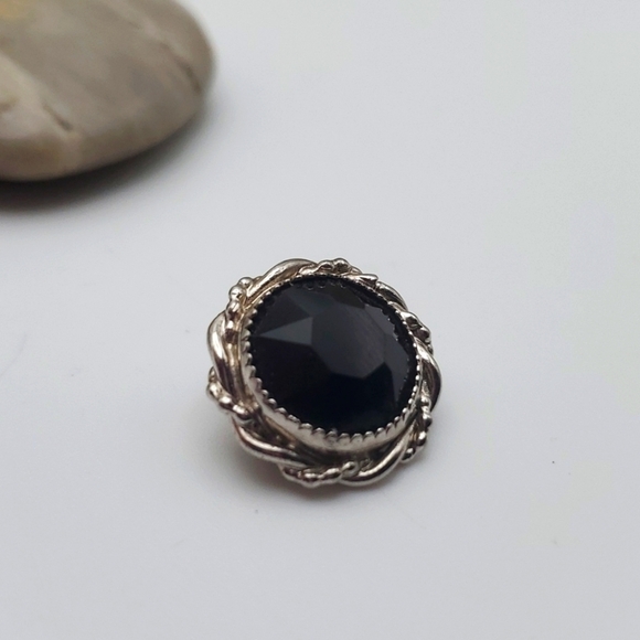 Black diamonique‎ necklace pendant